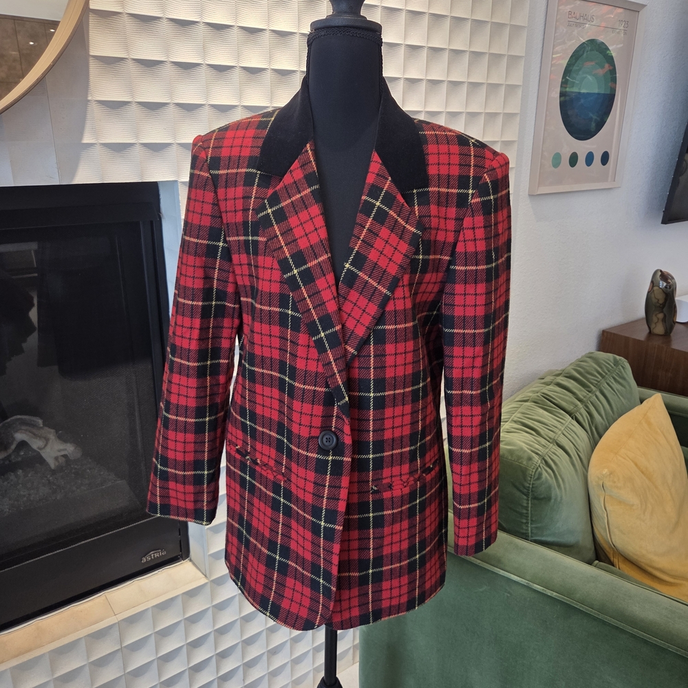 Sag Harbor Red Plaid Blazer